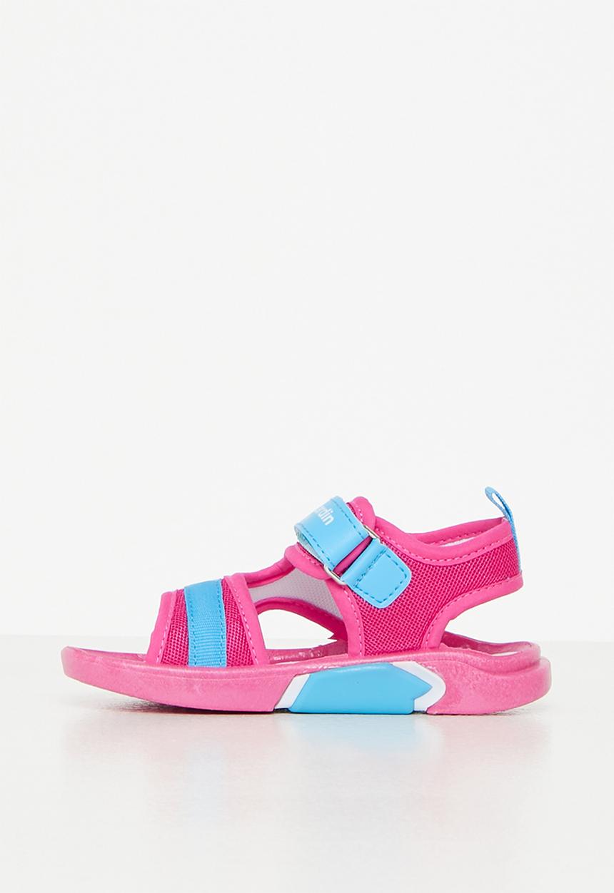 Pierre Cardin - Hook and loop fastener strap sandal - aqua & pink