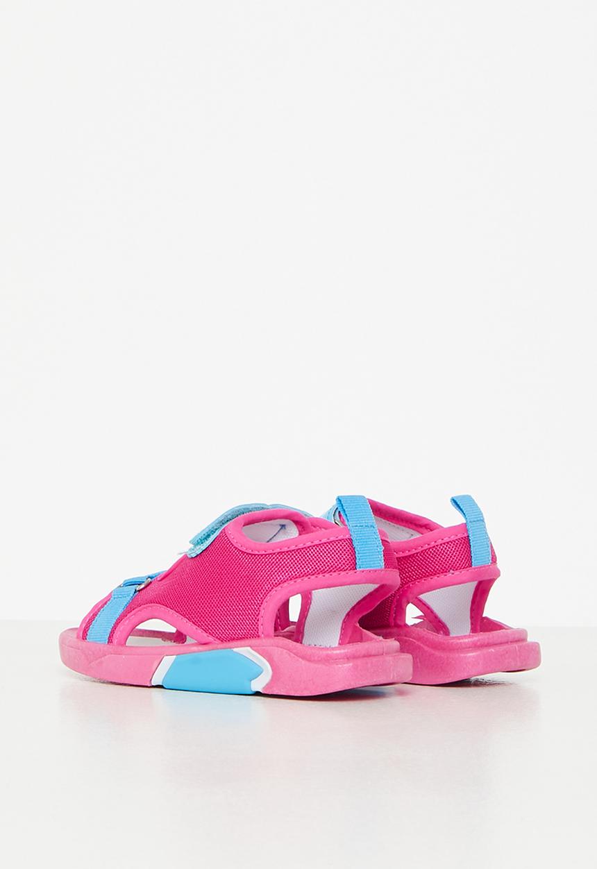Pierre Cardin - Hook and loop fastener strap sandal - aqua & pink