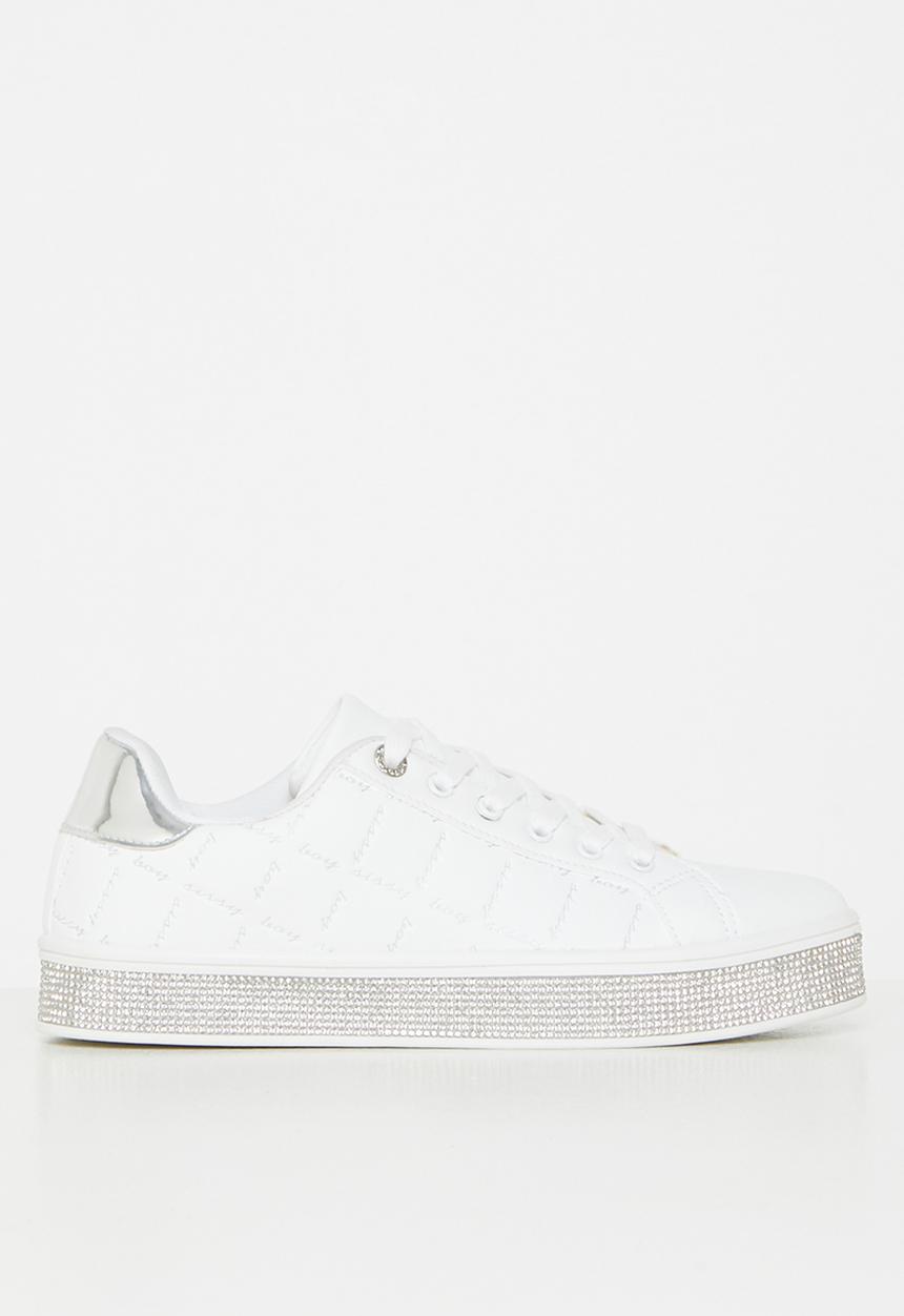 SISSY BOY - Diamond twist sneaker - white & silver