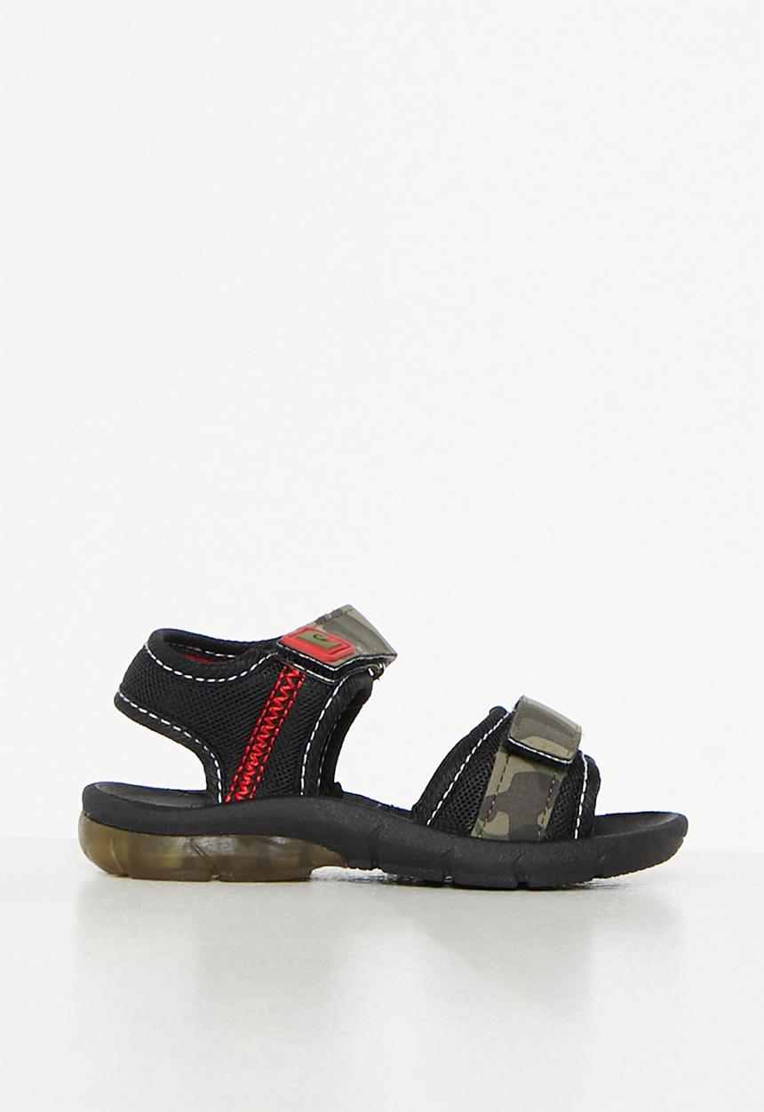 Pierre Cardin - Camo hook and loop fastener strap sandal - khaki