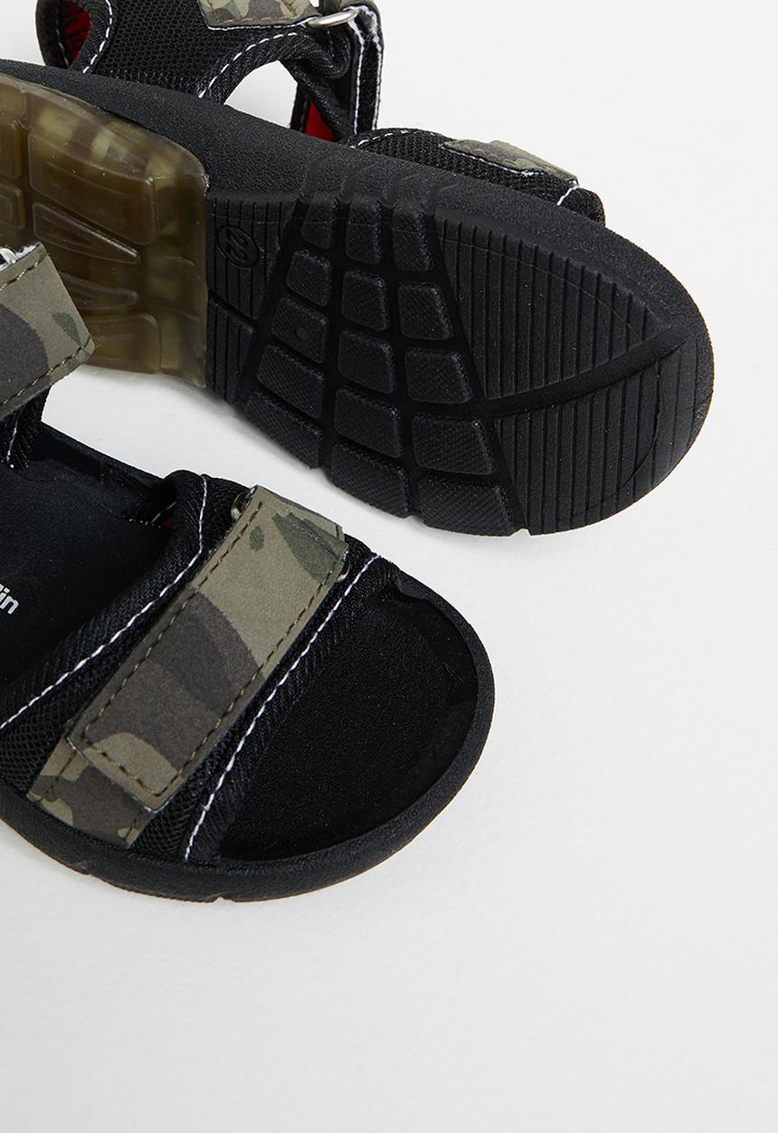 Pierre Cardin - Camo hook and loop fastener strap sandal - khaki