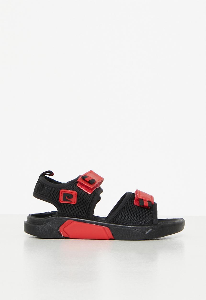 Pierre Cardin - Hook and loop fastener strap sandal - red & black
