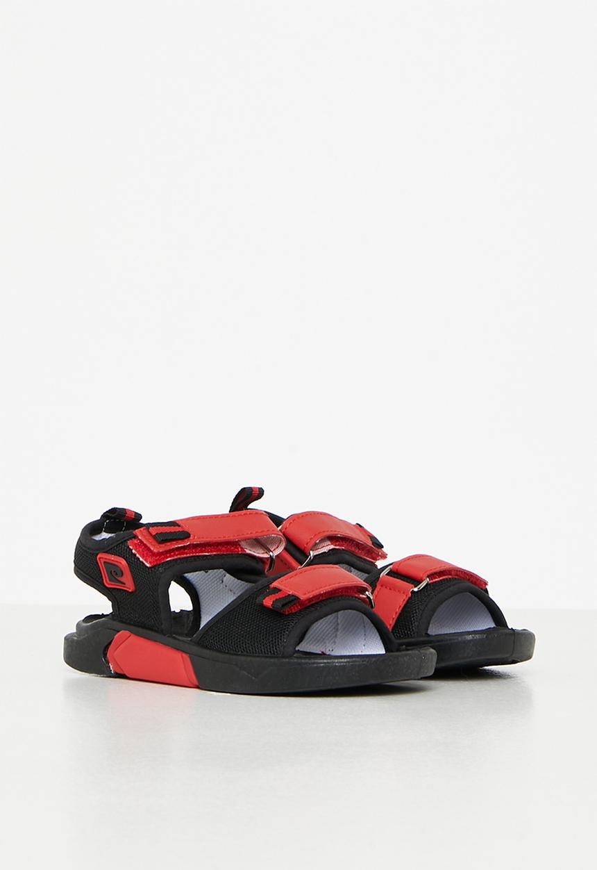 Pierre Cardin - Hook and loop fastener strap sandal - red & black