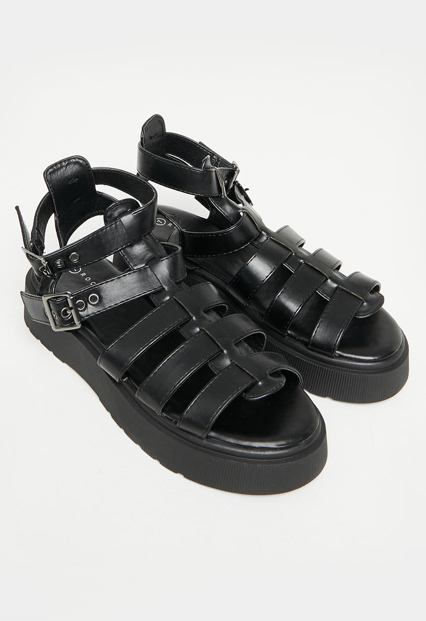 Rock & Co - Levels 1 chunky flatform sandal - black