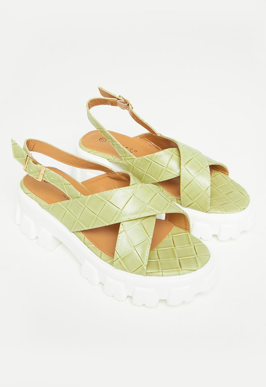 Rock & Co - Temple 1 chunky lug sole sandal - mint