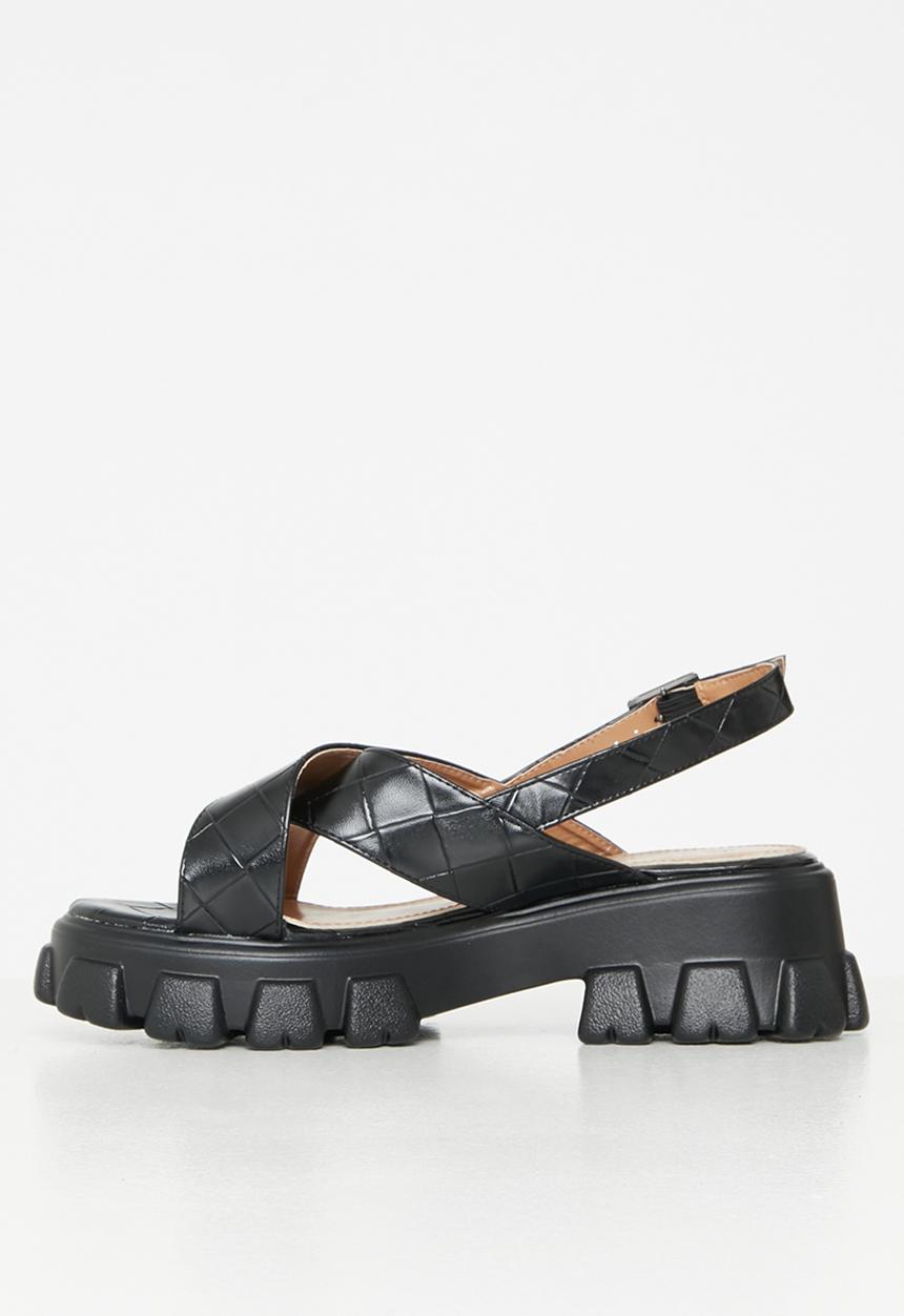 Rock & Co - Temple 1 chunky lug sole sandal - black
