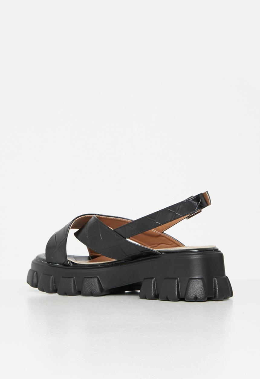 Rock & Co - Temple 1 chunky lug sole sandal - black