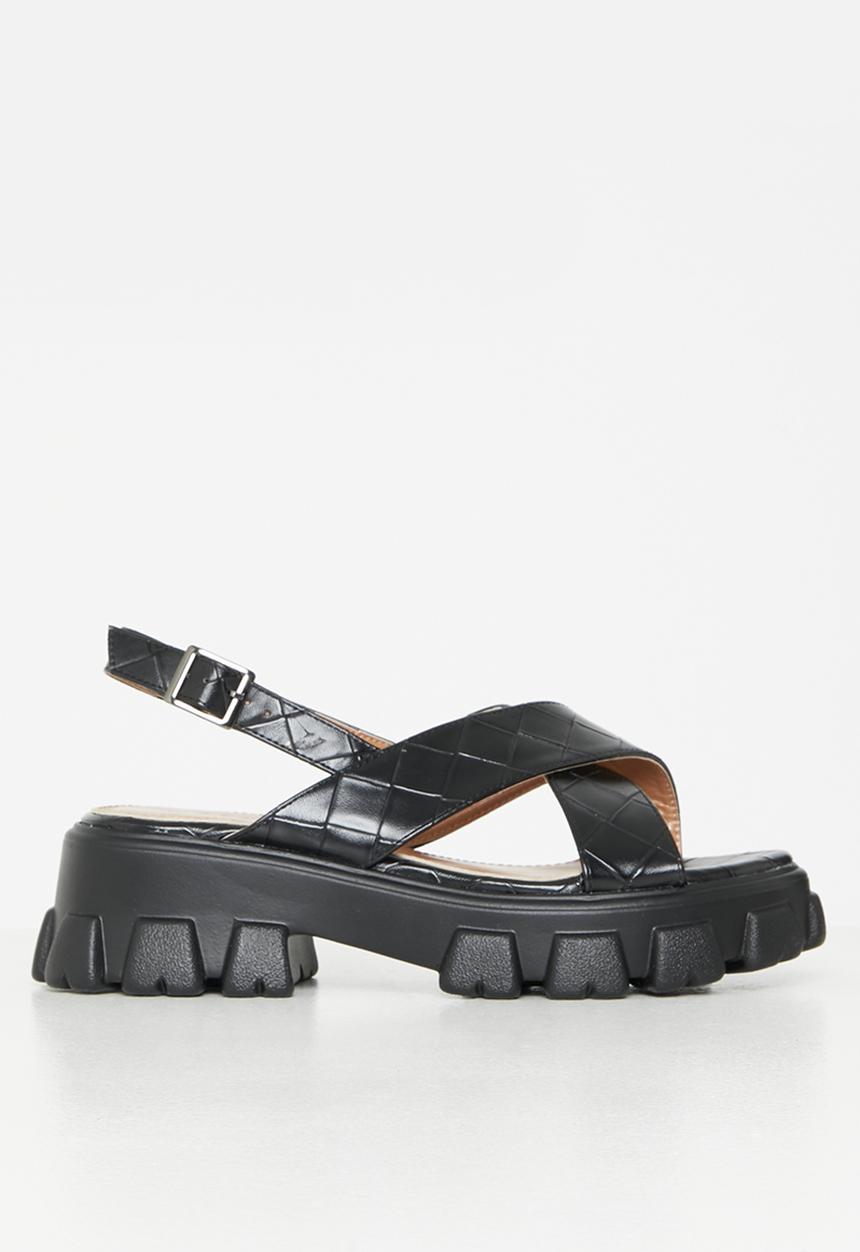 Rock & Co - Temple 1 chunky lug sole sandal - black
