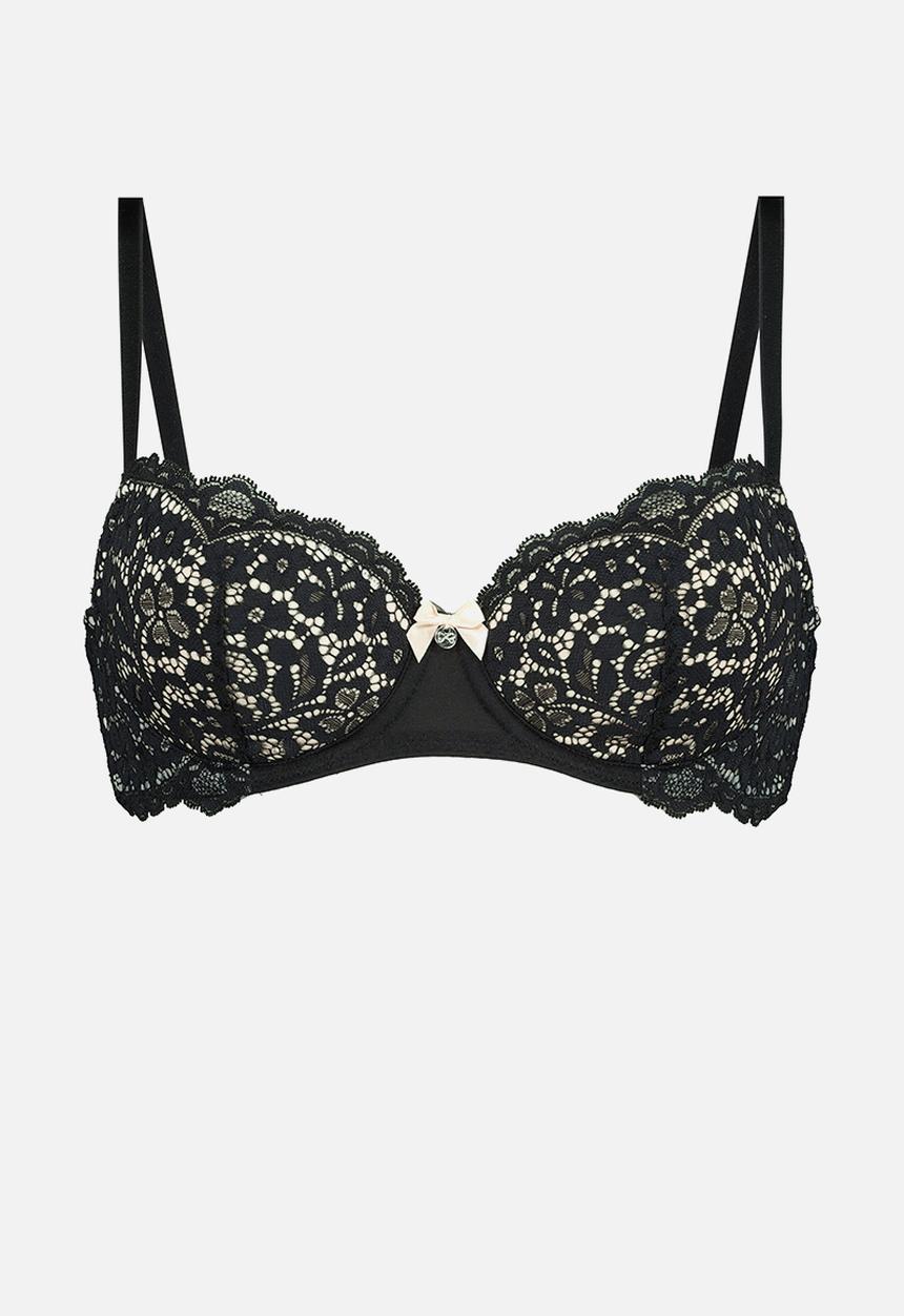 Hunkemoller - Rose padded bra - black