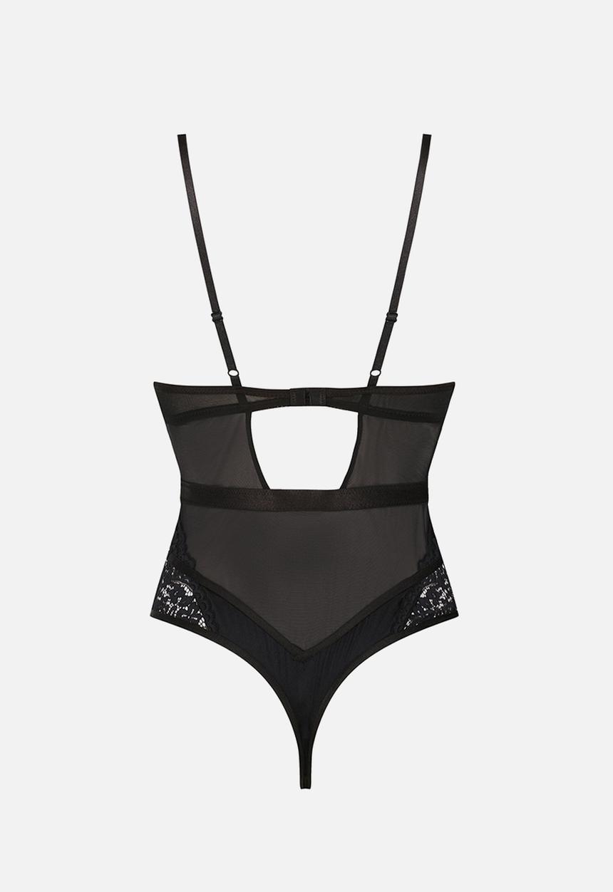 Hunkemoller - Rose body underwired - black