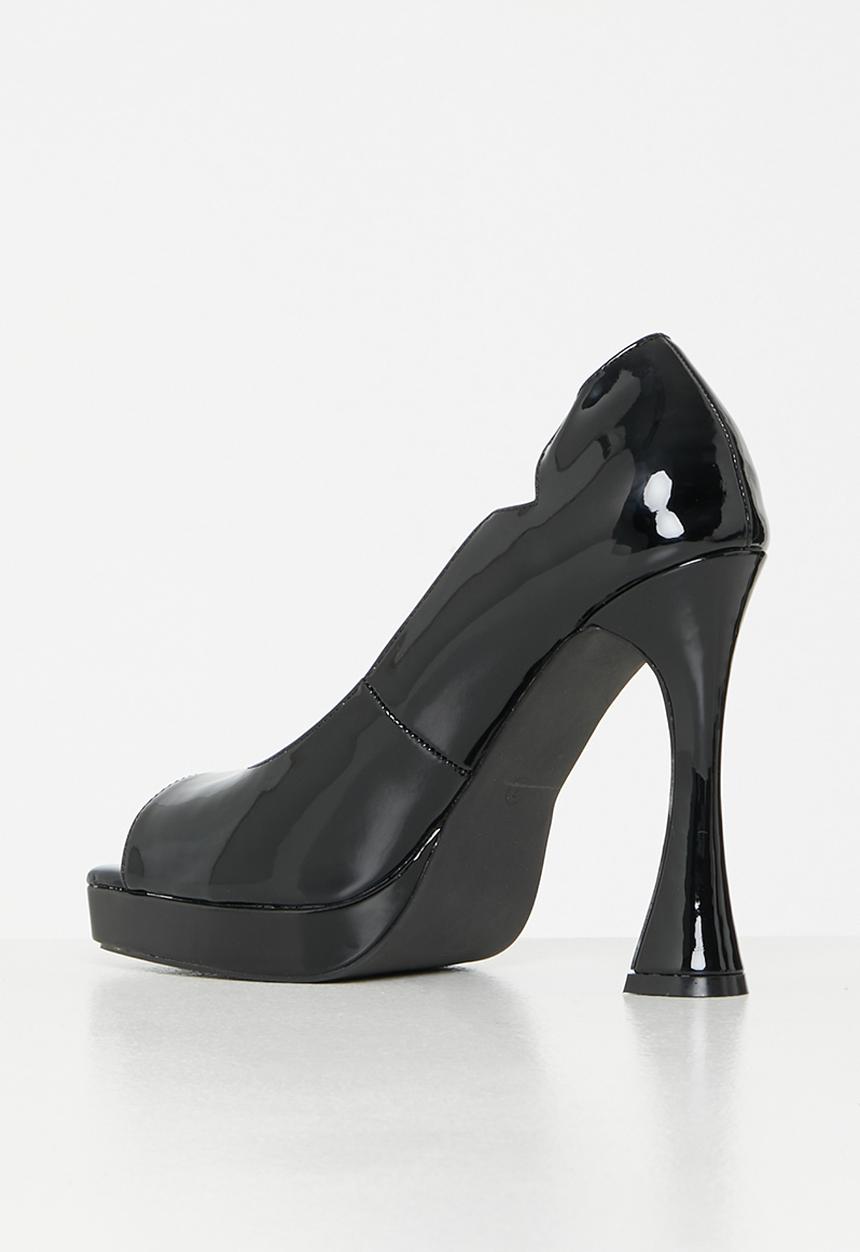 Rock & Co - Pacha 1 platform peep court heel - black