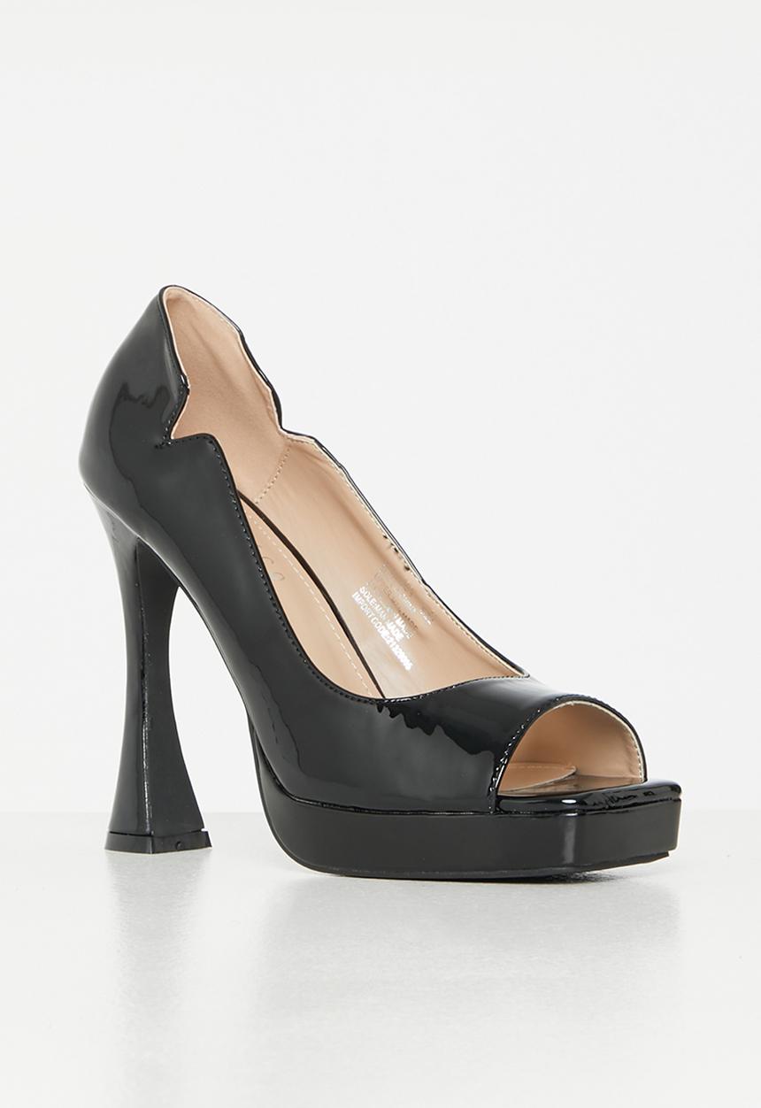 Rock & Co - Pacha 1 platform peep court heel - black
