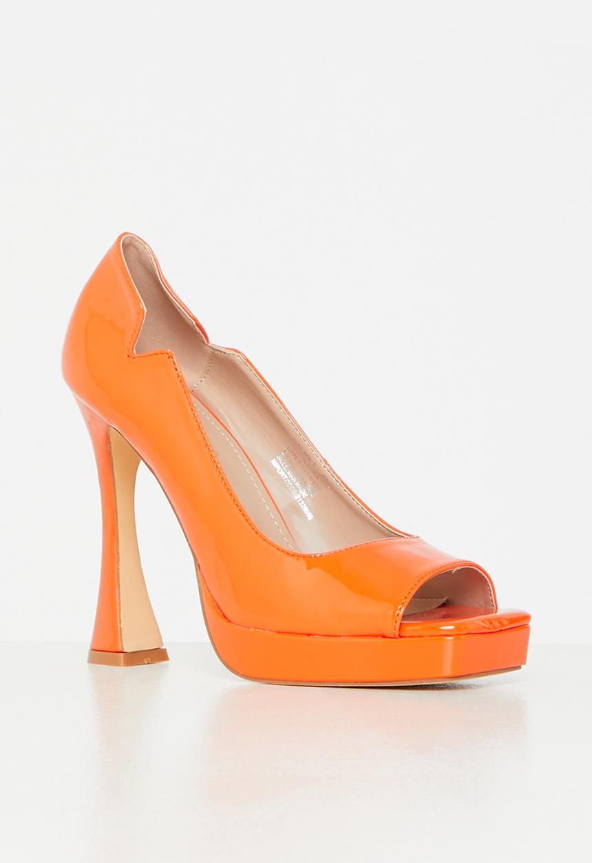 Rock & Co - Pacha 1 platform peep court heel - orange