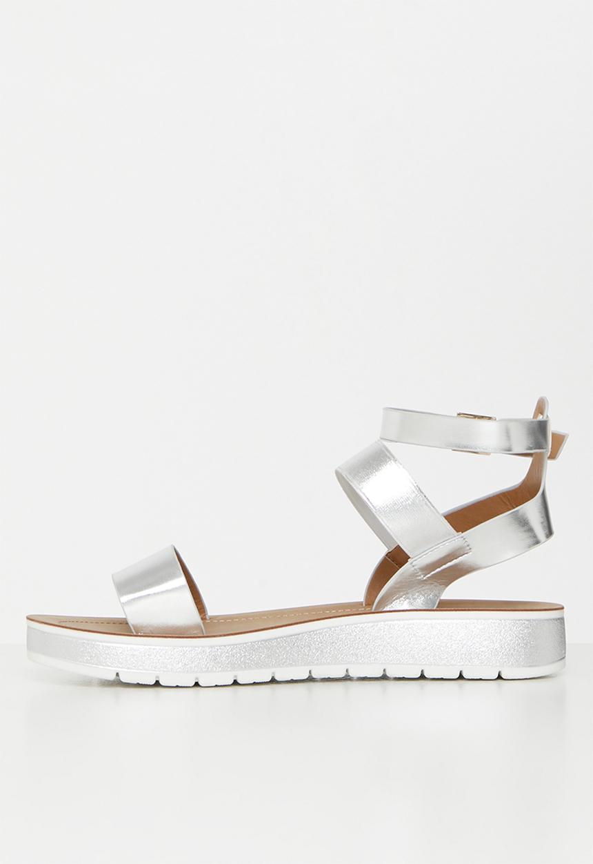 Butterfly Feet - Emmie 2 ankle tie sandal - silver