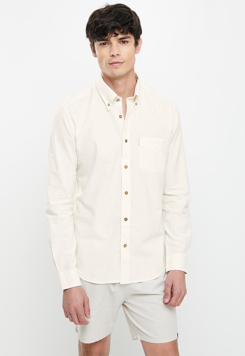 Ben Sherman - Cotton oxford shirt - ivory