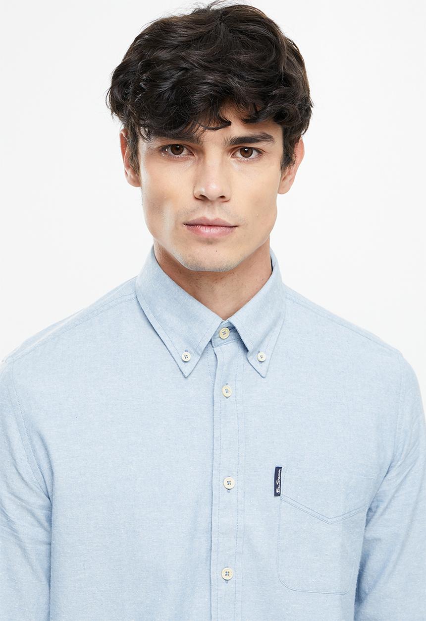 Ben Sherman - Cotton oxford shirt - pale blue