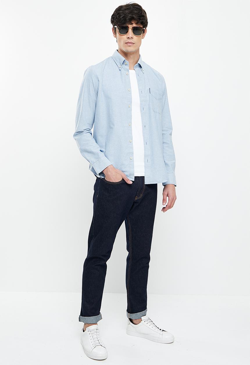 Ben Sherman - Cotton oxford shirt - pale blue