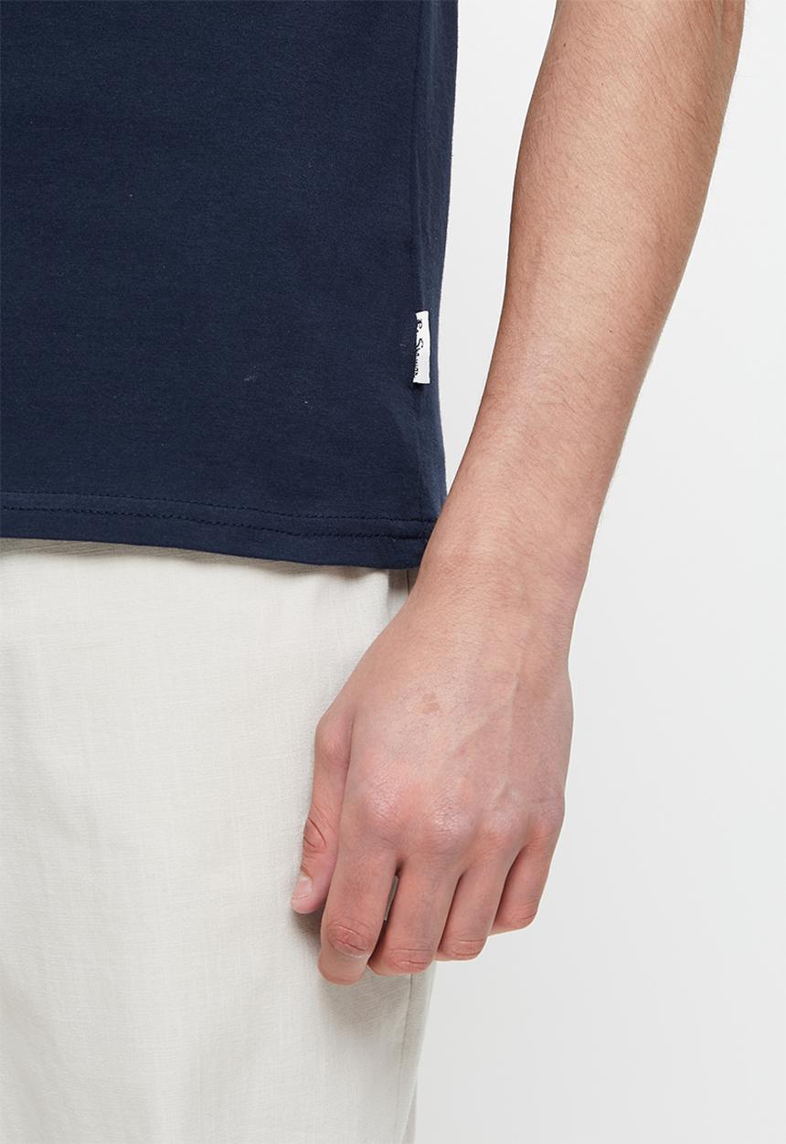 Ben Sherman - Script chq emboss 1 up tee - navy