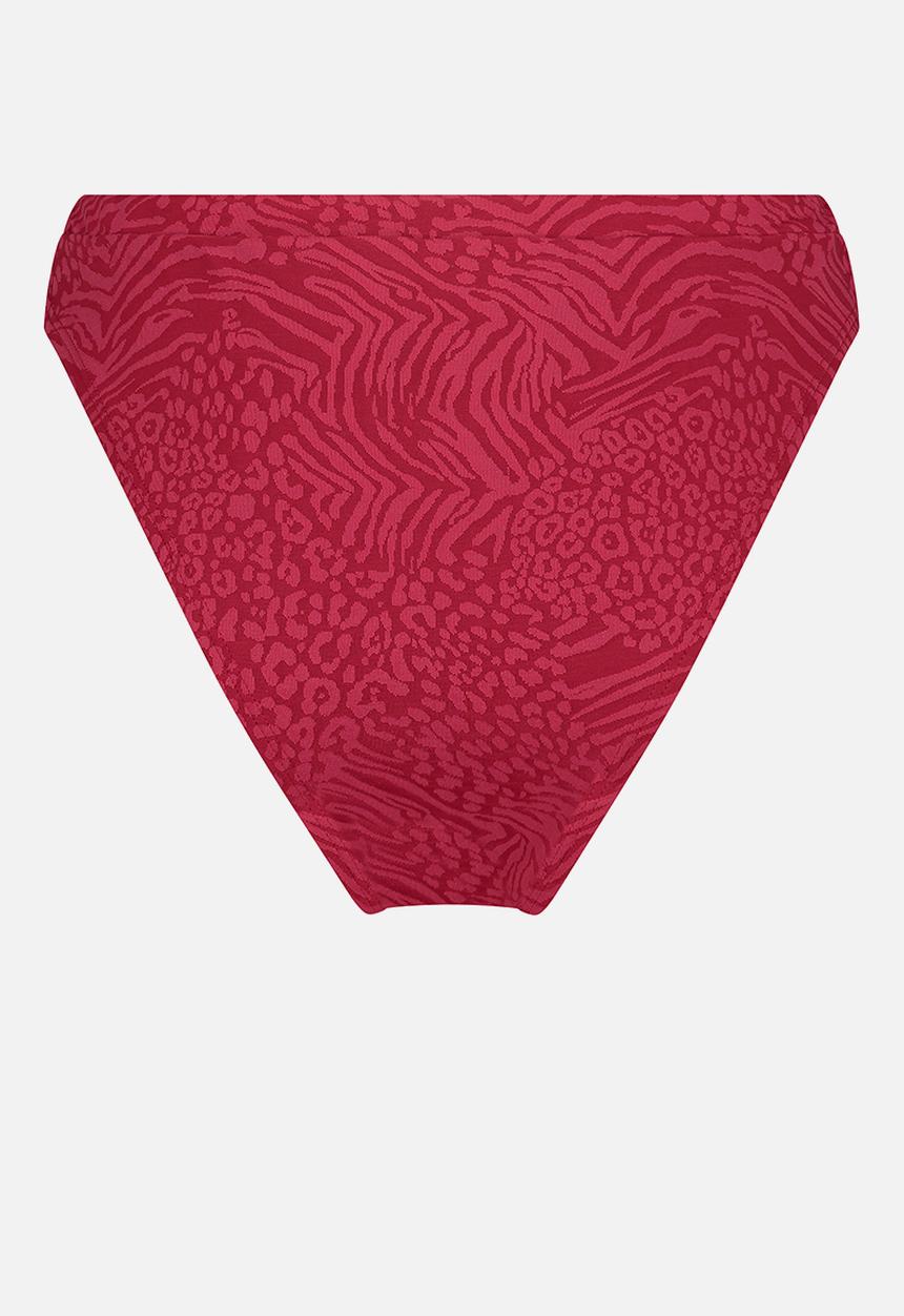 Hunkemoller - Kai tie high leg bikini bottom - red