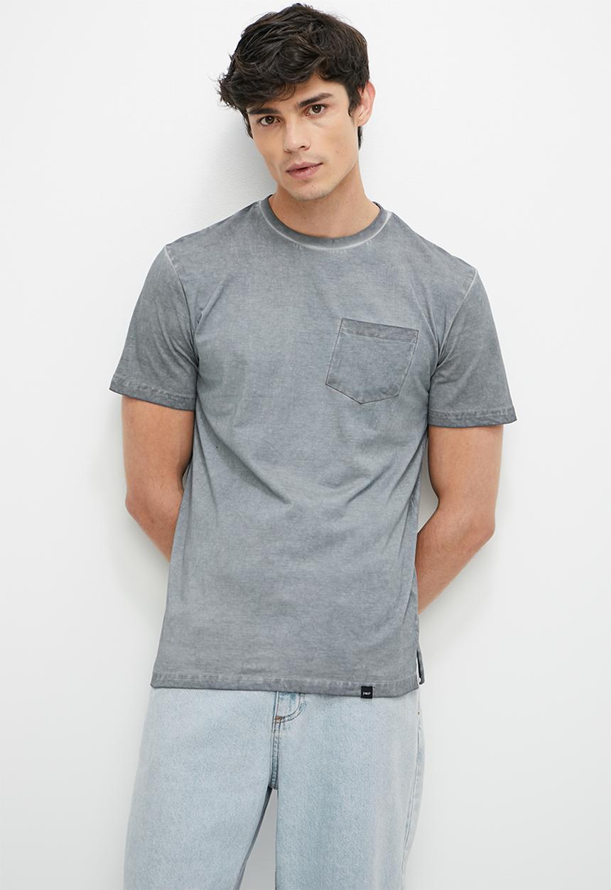 Superbalist - Heavy jersey crew neck  tee - steel