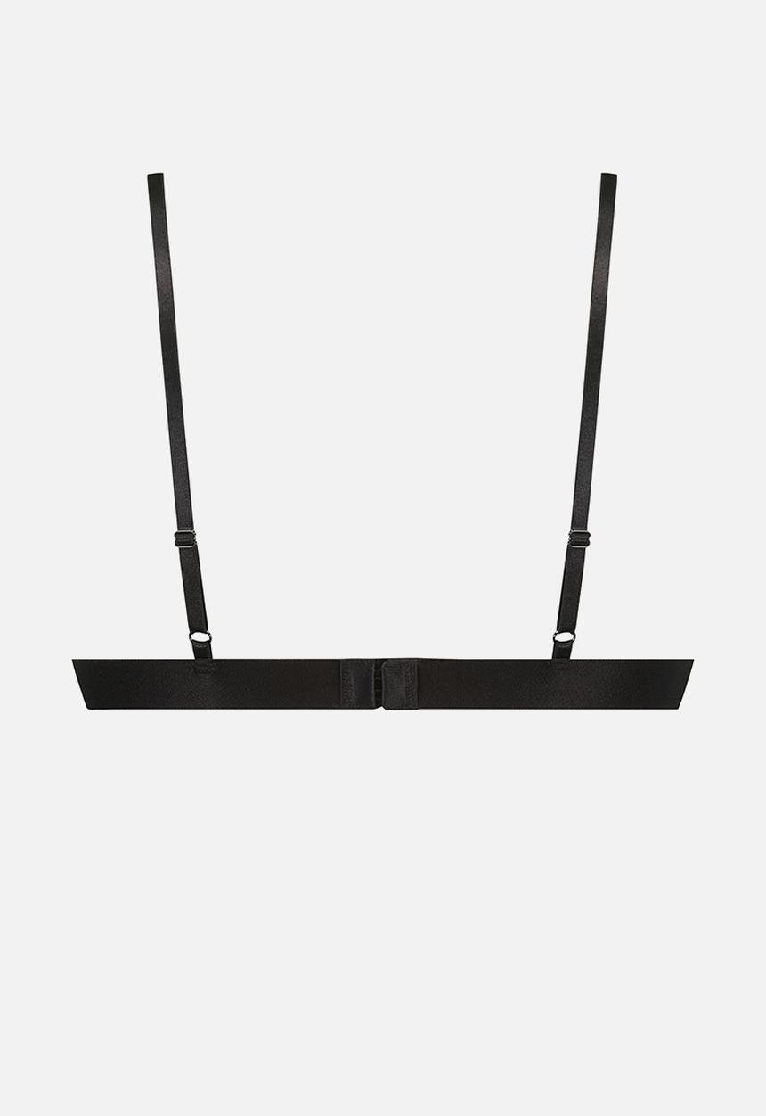 Hunkemoller - Corby heart flock bralette - black