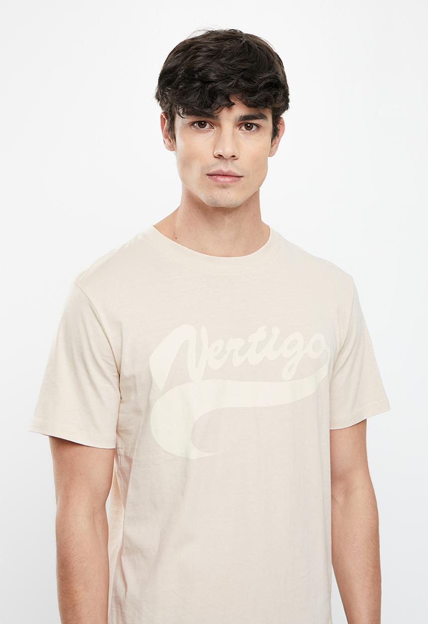 Vertigo - Vertigo flock crew tee - oatmeal