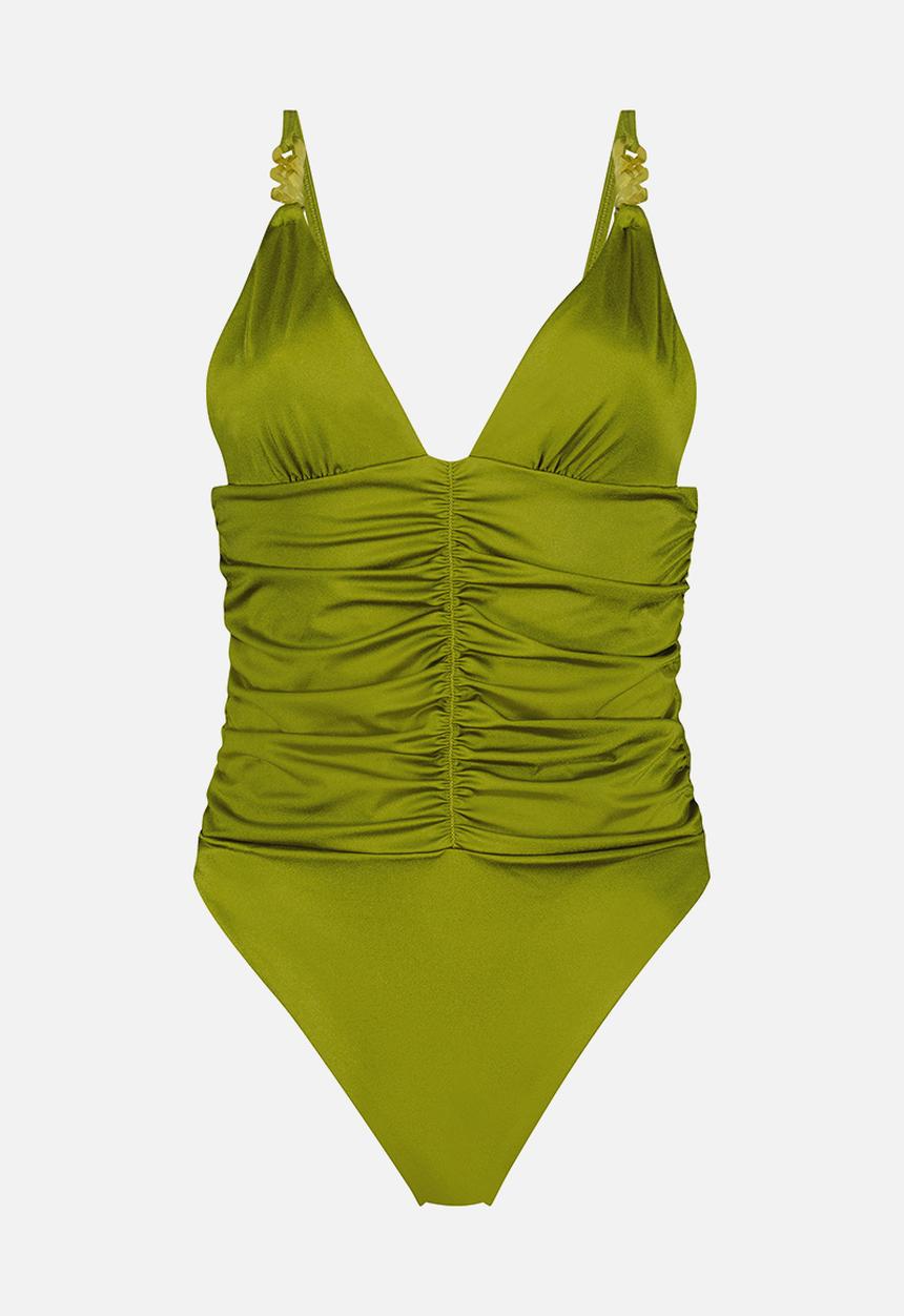 Hunkemoller - Palm swimsuit - green