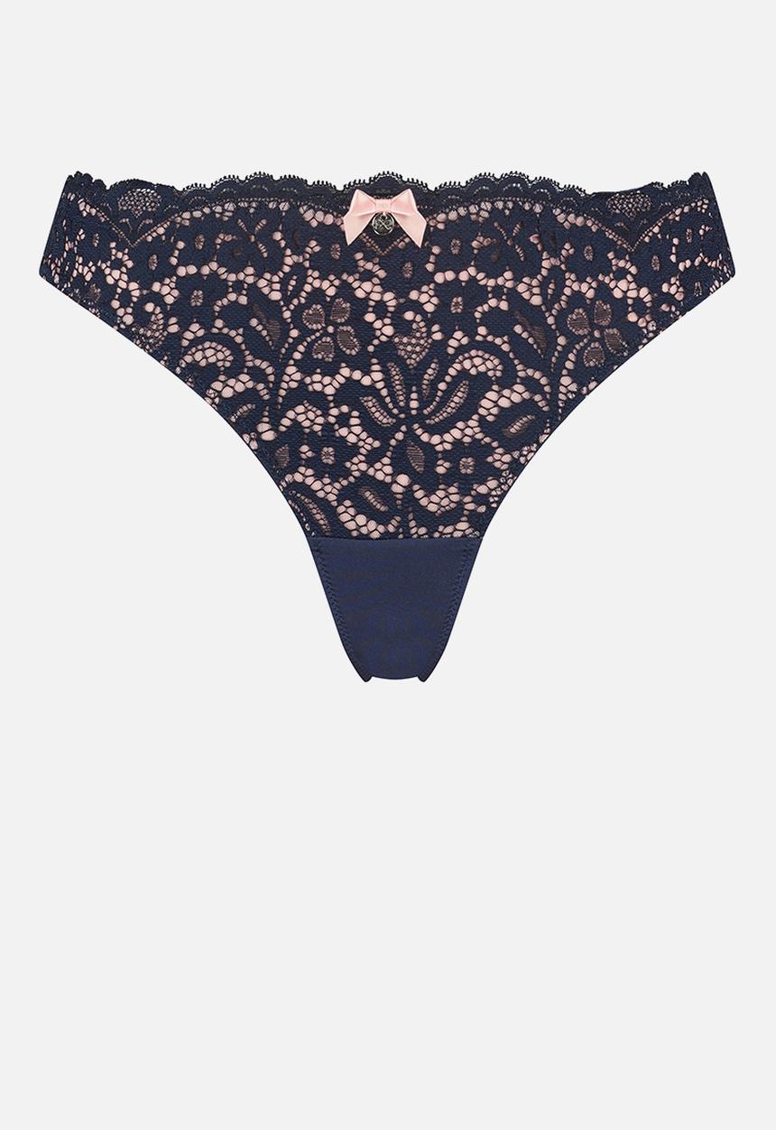 Hunkemoller - Rose string thong - blue