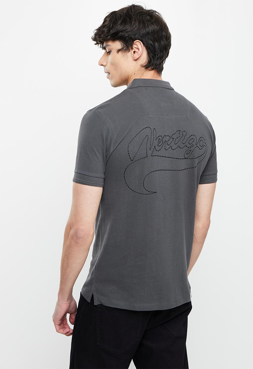Vertigo - Vertigo embroidered golfer - dark shadow