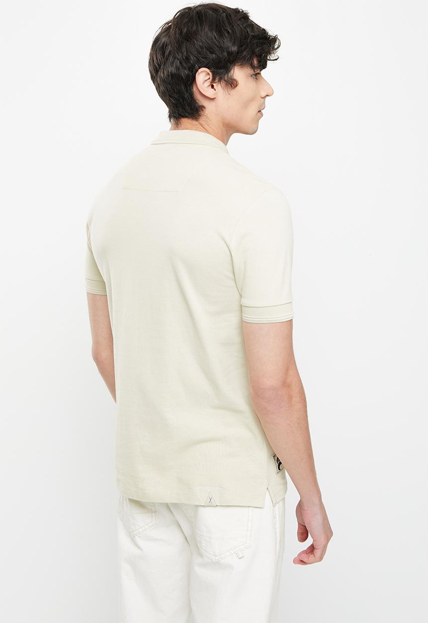 Vertigo - Vertigo running stitch embroidery golfer - bone white