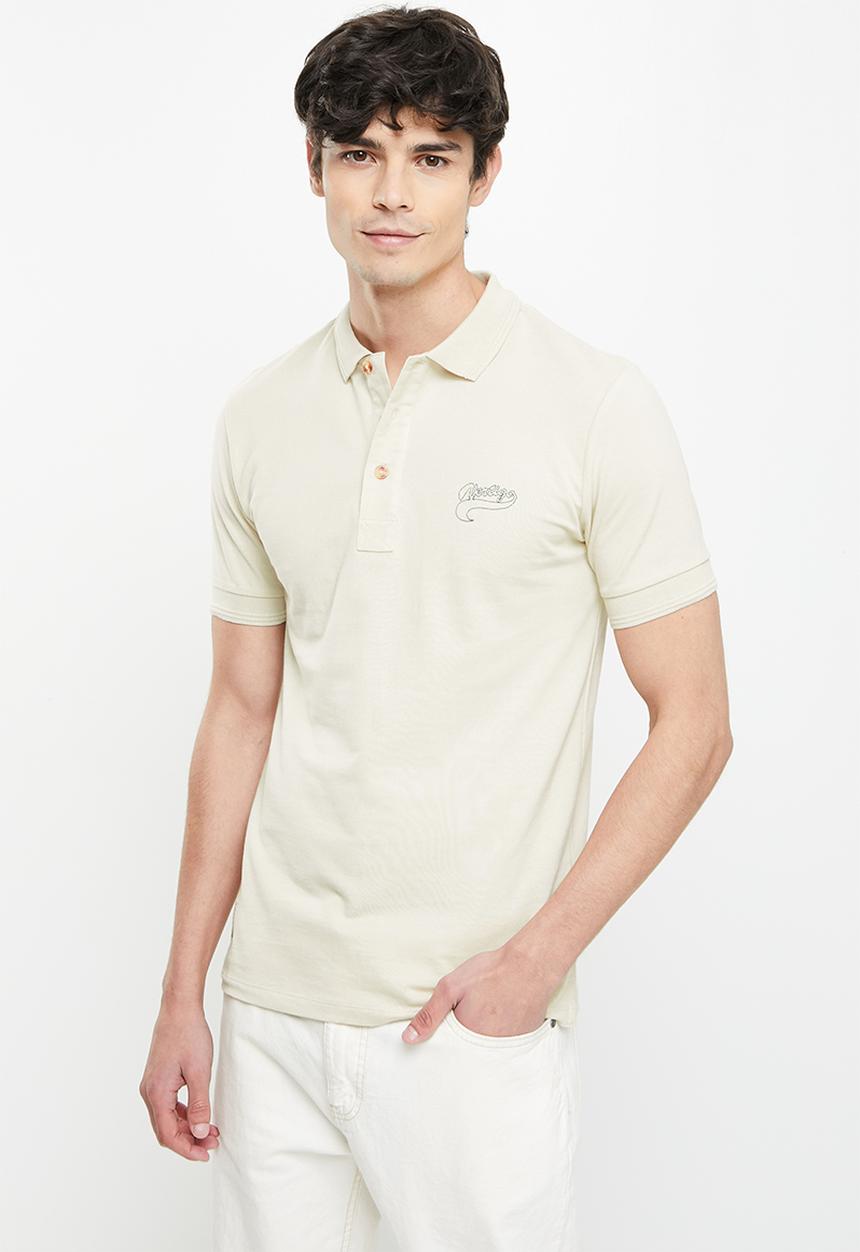 Vertigo - Vertigo running stitch embroidery golfer - bone white
