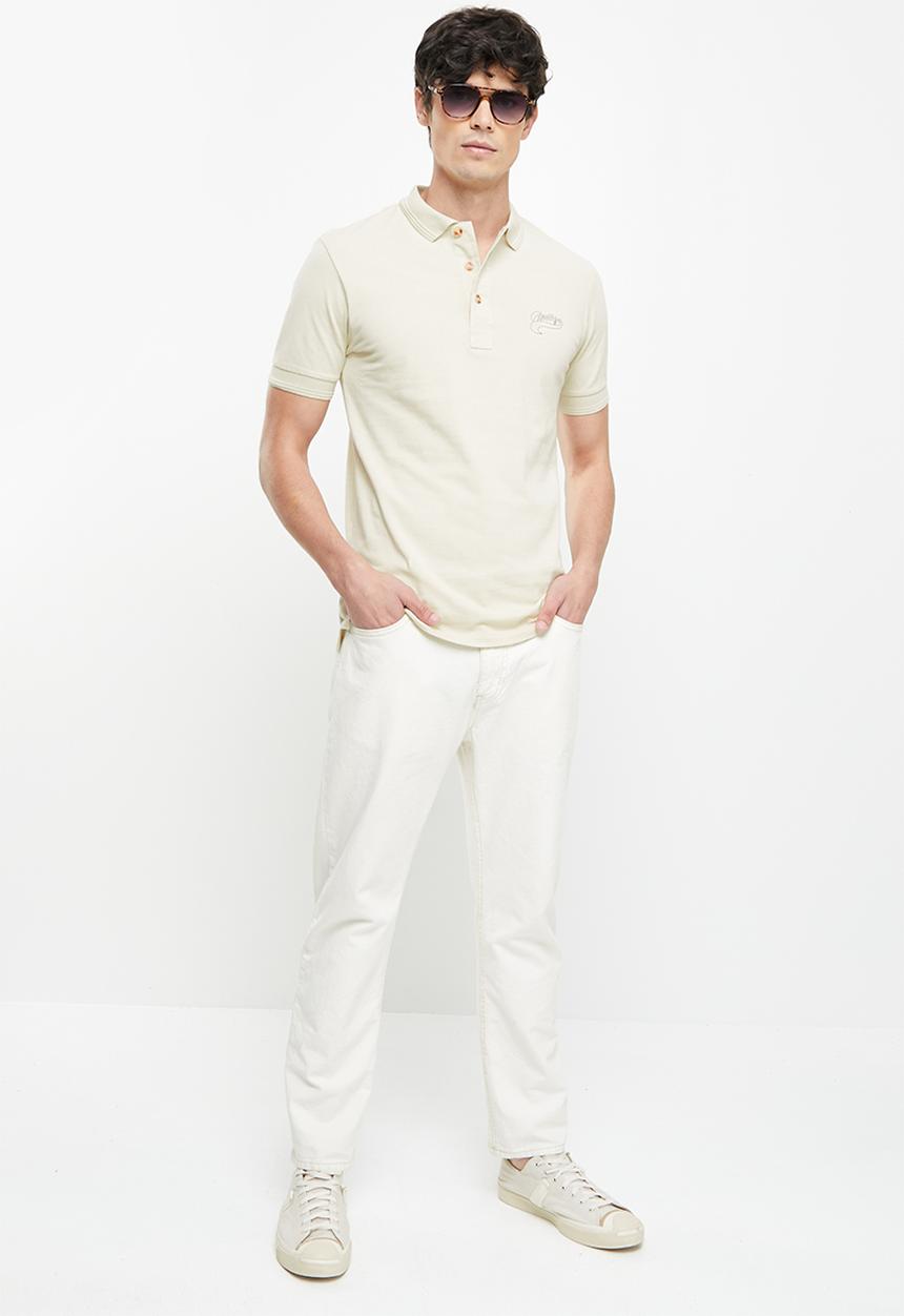 Vertigo - Vertigo running stitch embroidery golfer - bone white