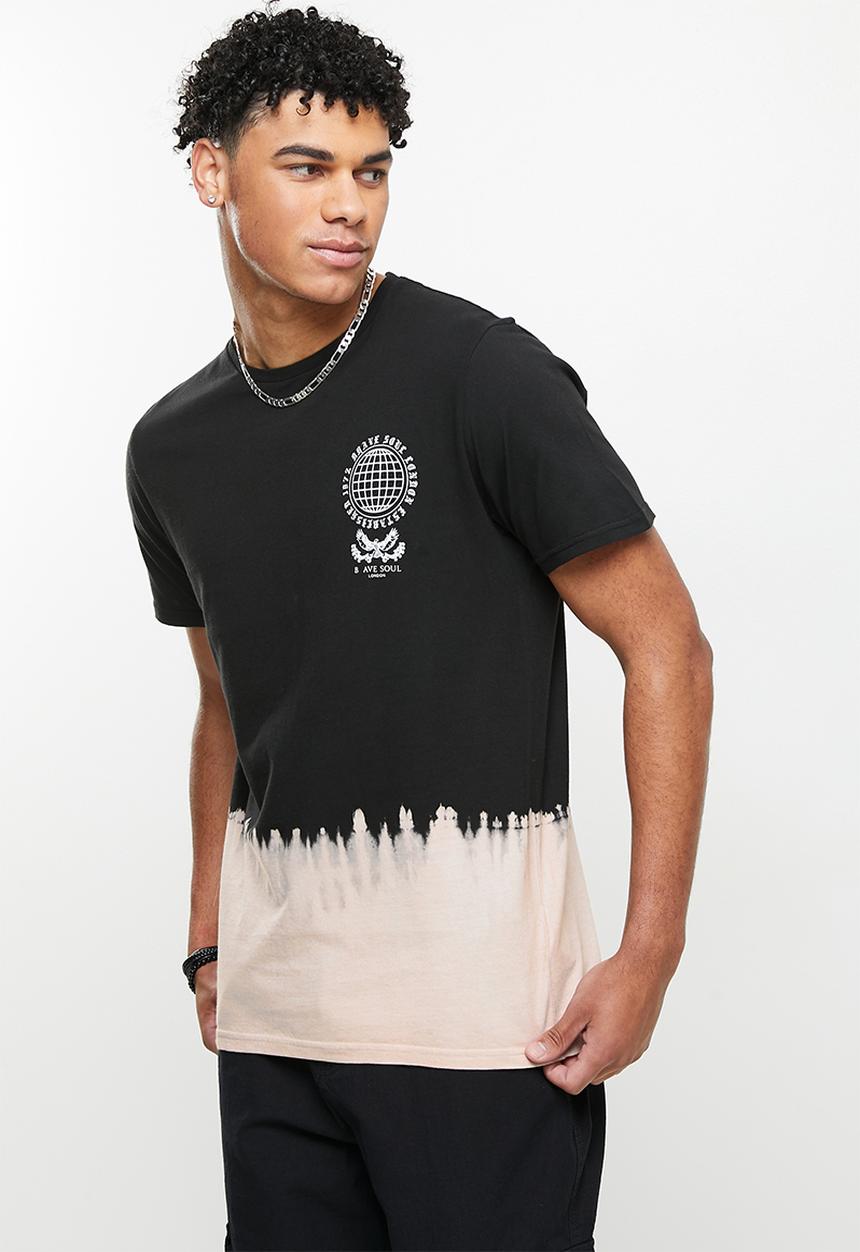 Brave Soul - Mts-119nitric - black beach dip dye & optic white