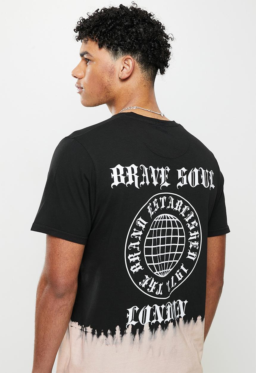 Brave Soul - Mts-119nitric - black beach dip dye & optic white