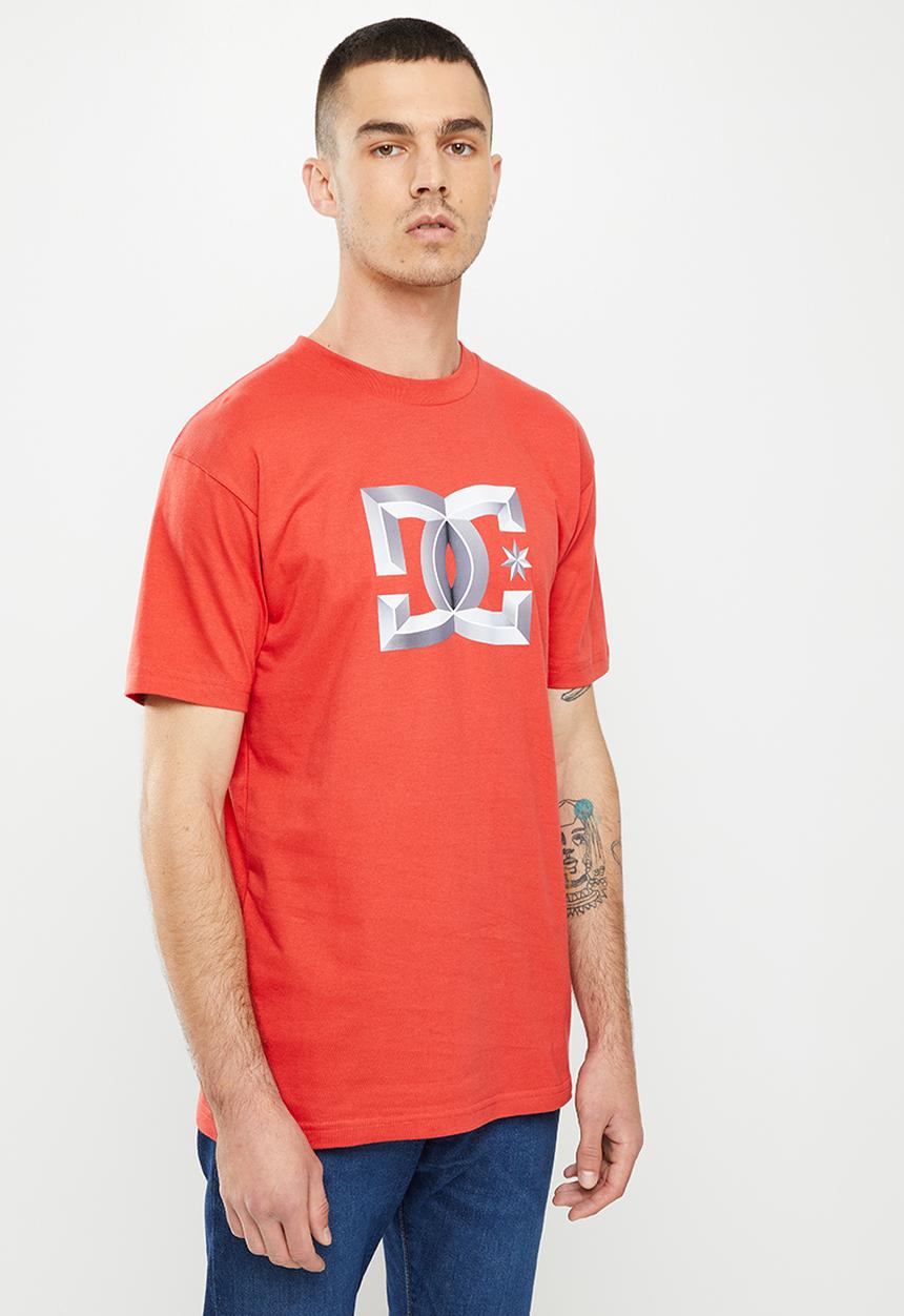 DC - Star bevelled t short sleeve- molten lava