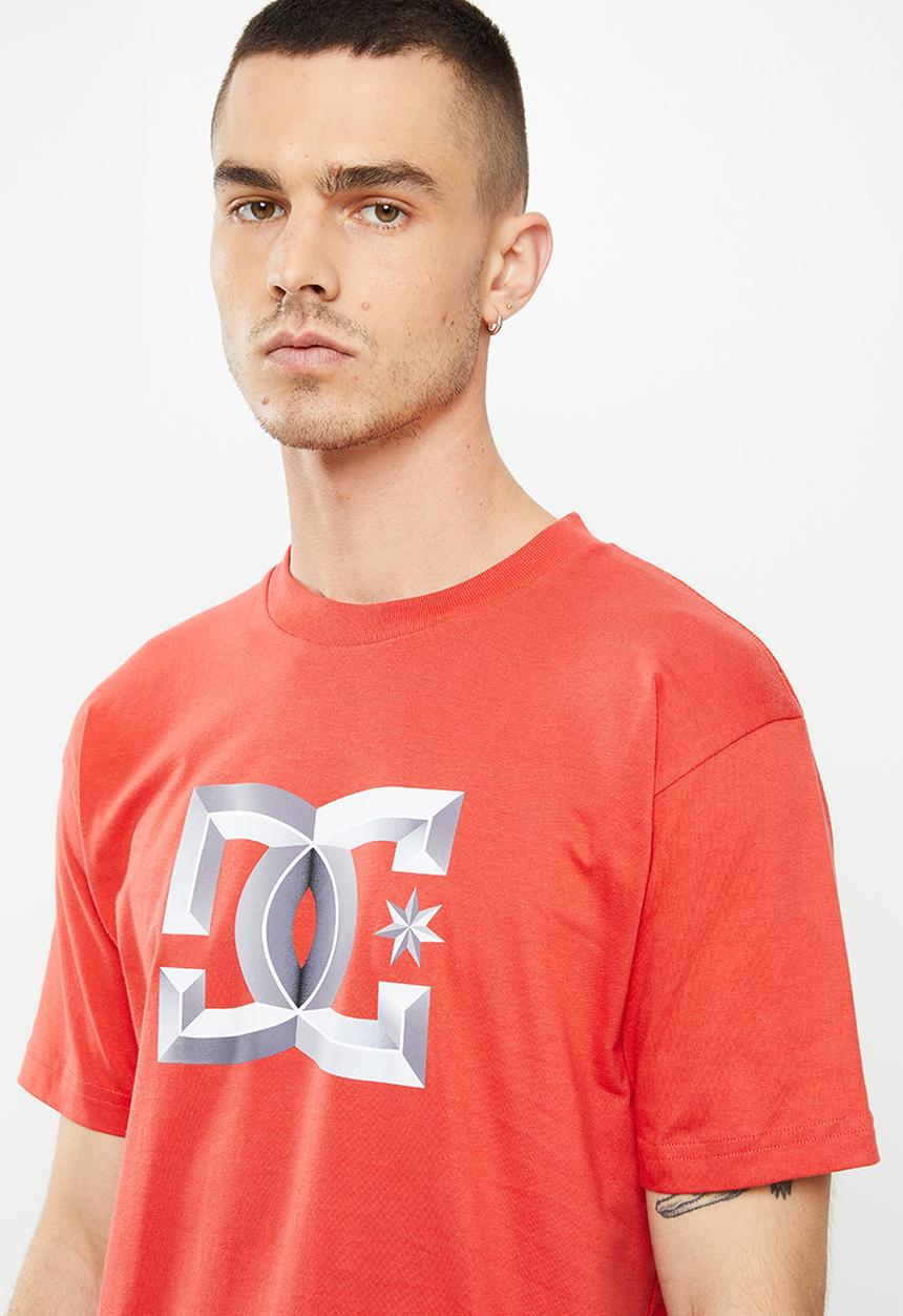 DC - Star bevelled t short sleeve- molten lava
