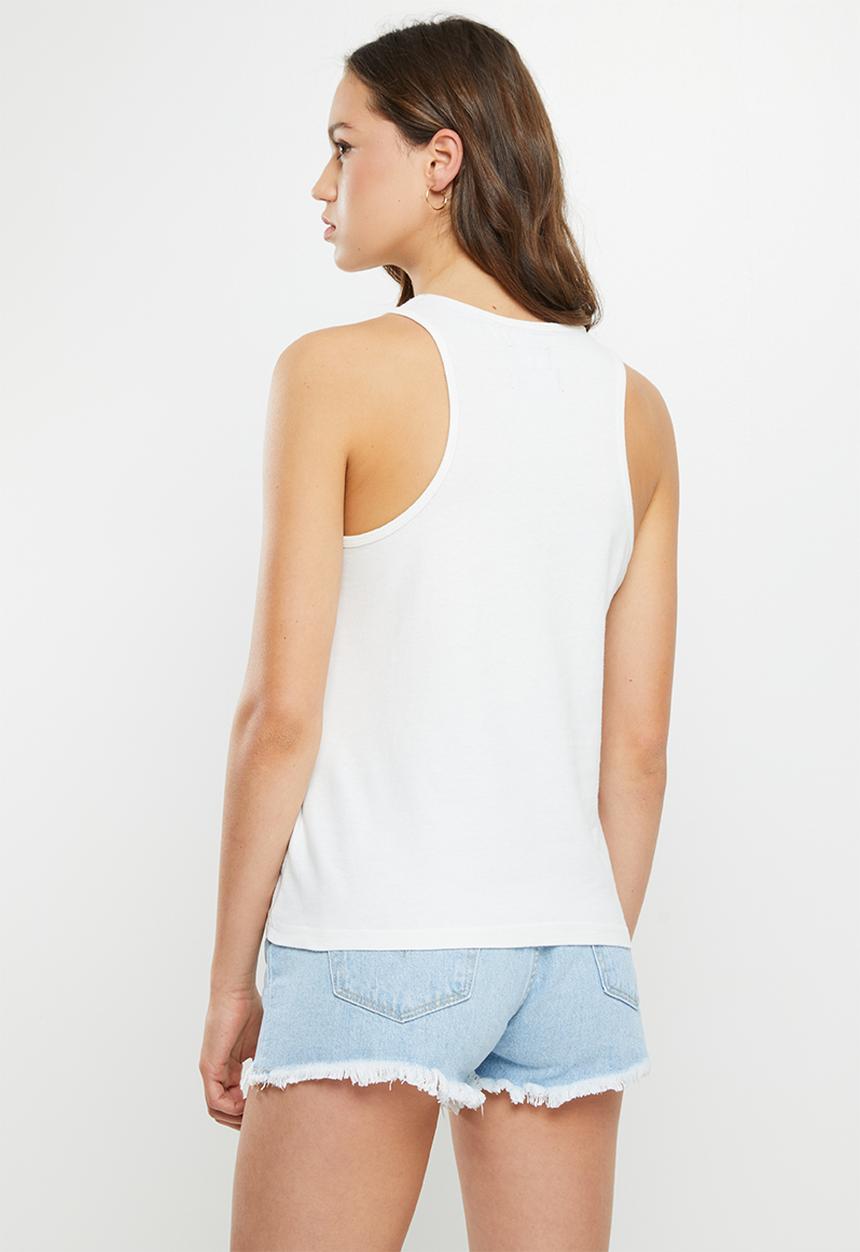 Superdry. - Vintage vl narrative vest - white