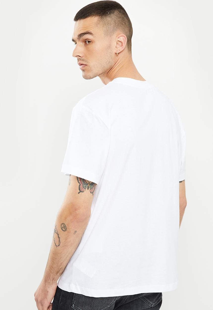 Calvin Klein - Mix media mesh pocket tee - bright white
