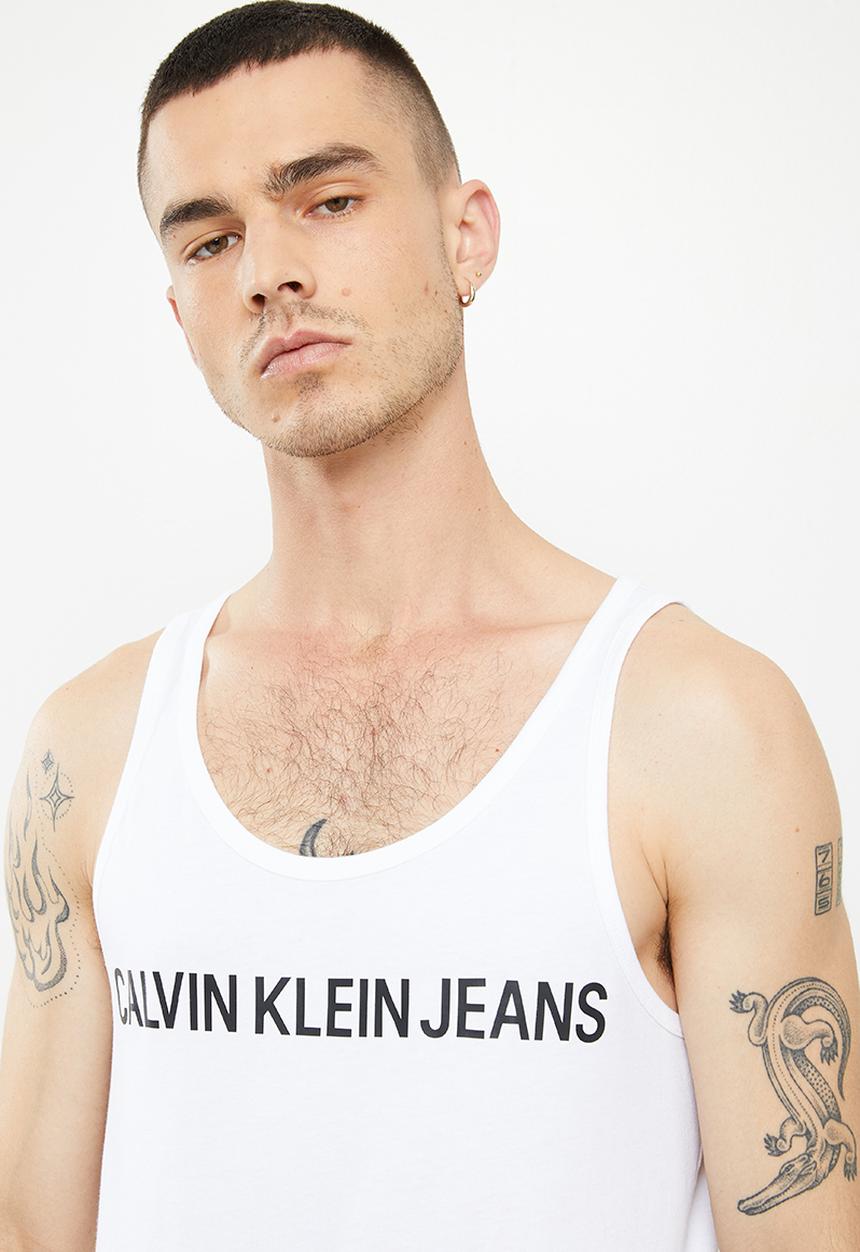 Calvin Klein - Institutional logo reg tank - bright white