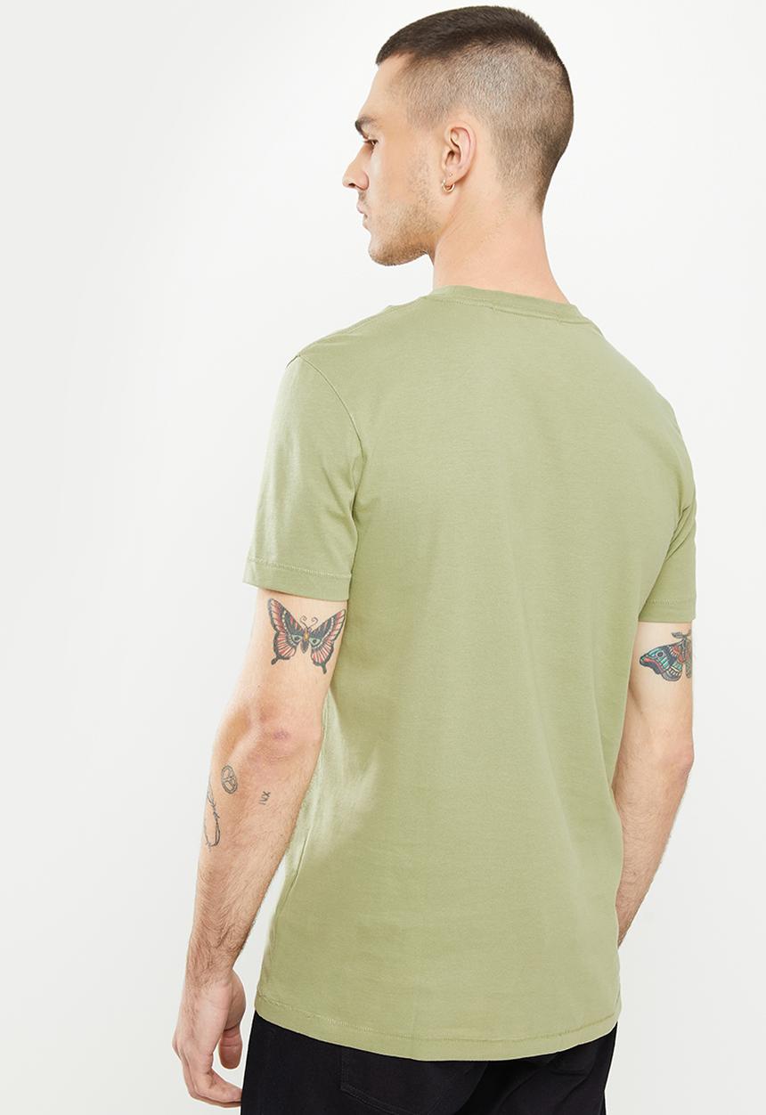 Calvin Klein - Institutional logo slim short sleeve tee - faded olive