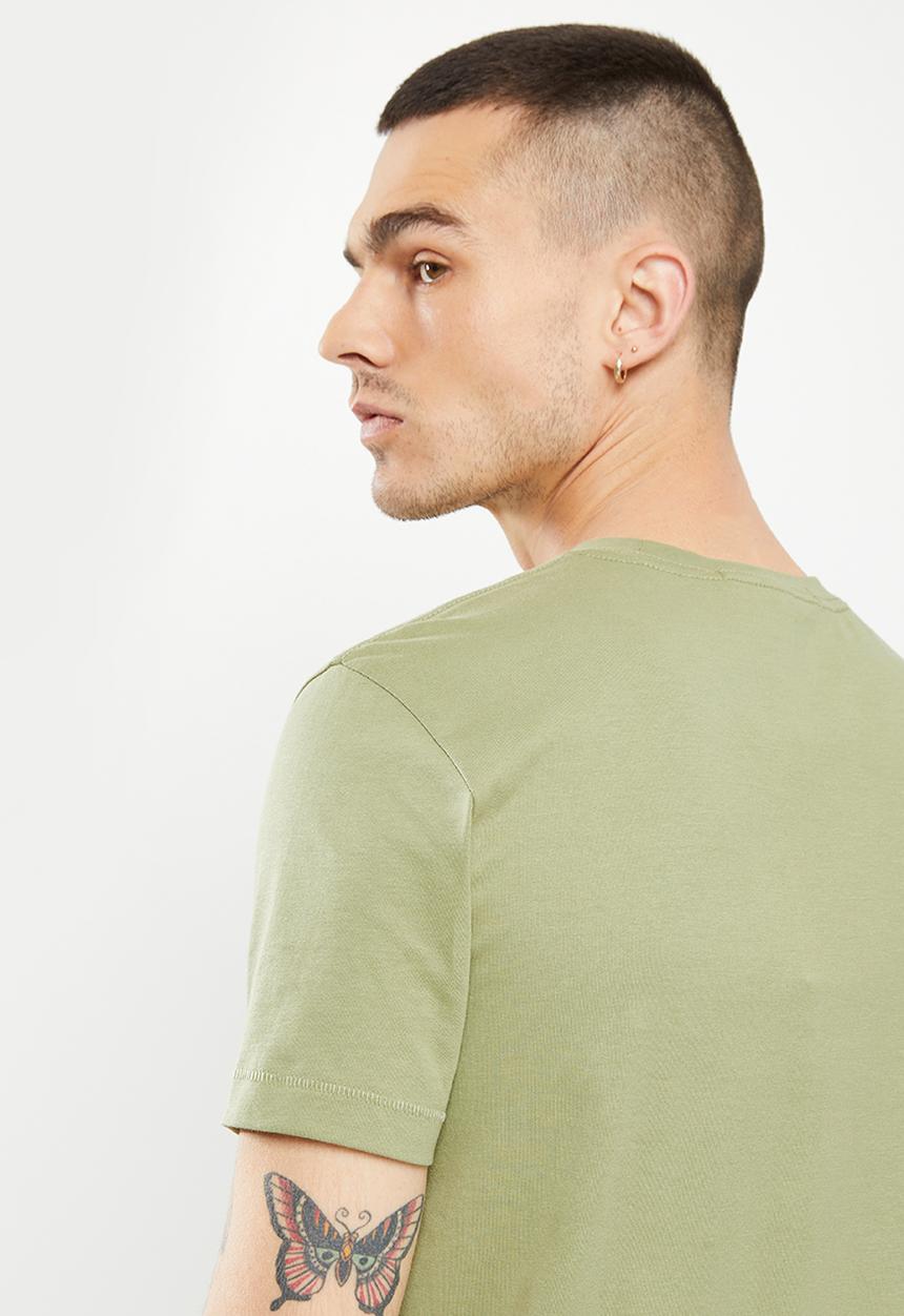 Calvin Klein - Institutional logo slim short sleeve tee - faded olive
