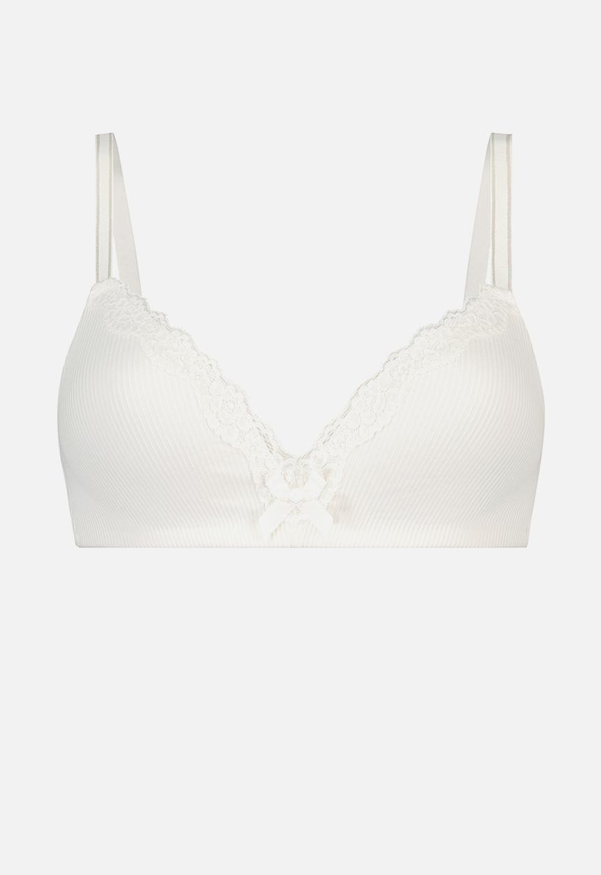 Hunkemoller - Lola non wired low bra - off white