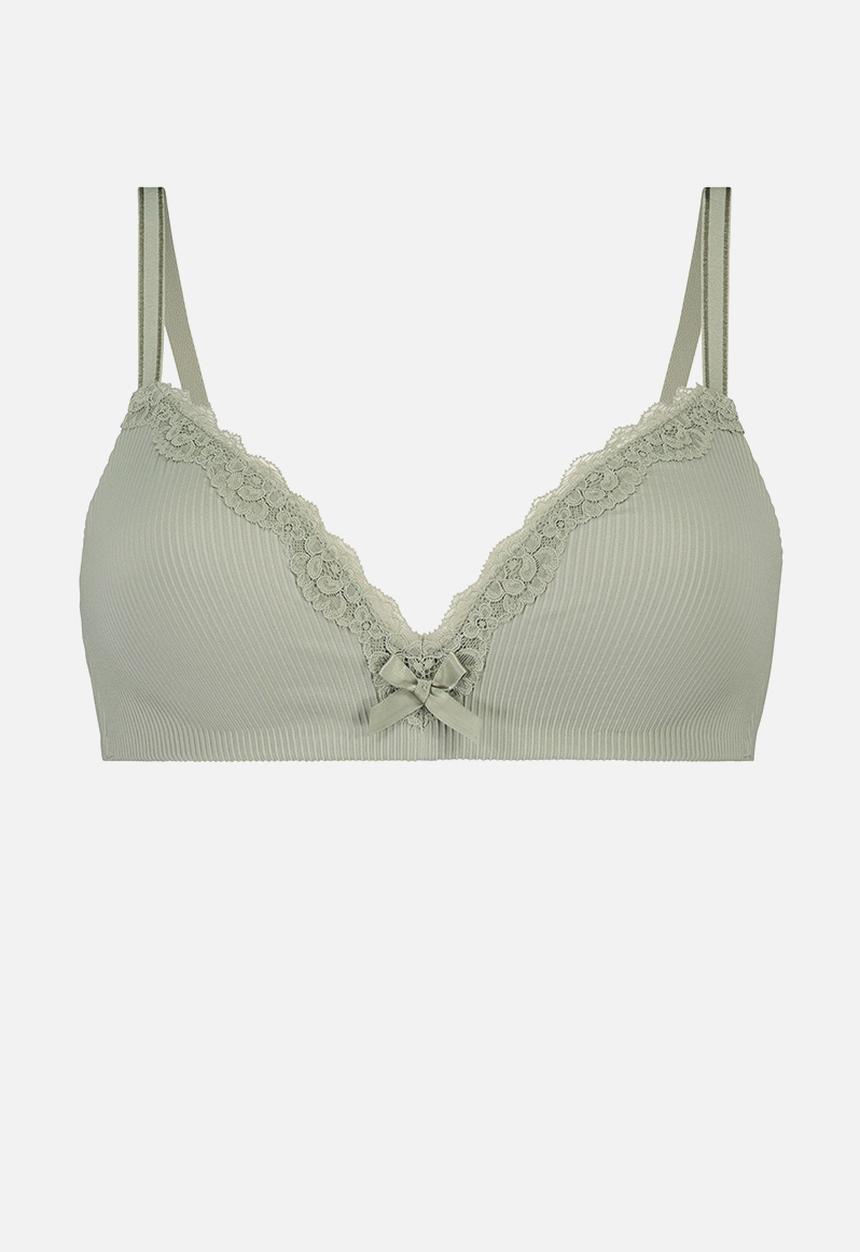 Hunkemoller - Lola non wired low bra - green