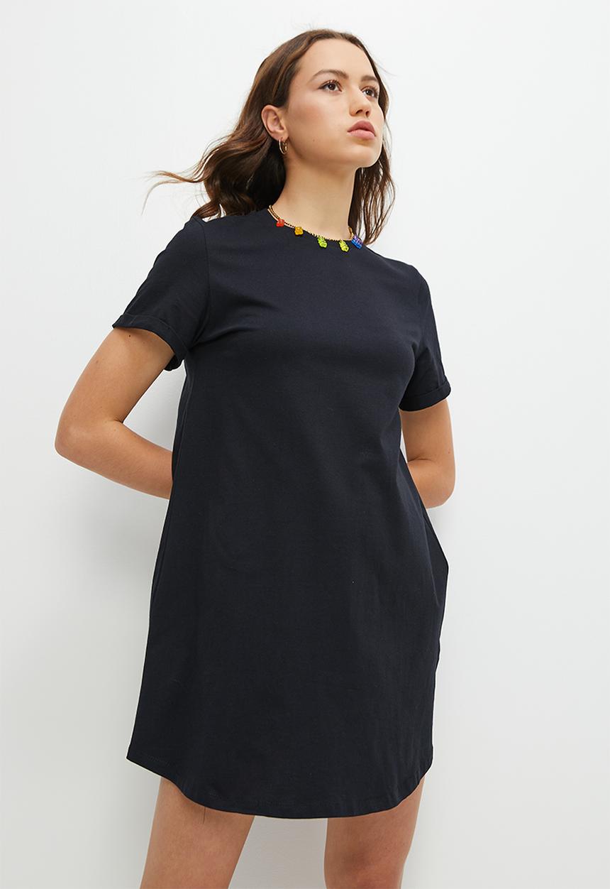 Blake - T-shirt dress mini - black