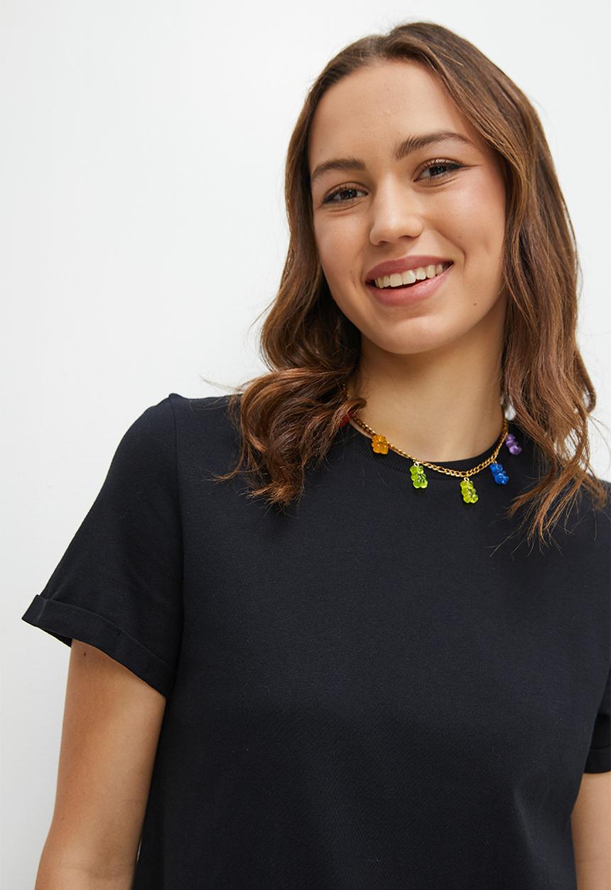 Blake - T-shirt dress mini - black