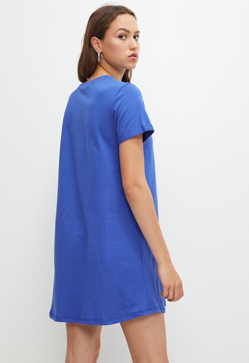 Blake - T-shirt dress mini - cobalt
