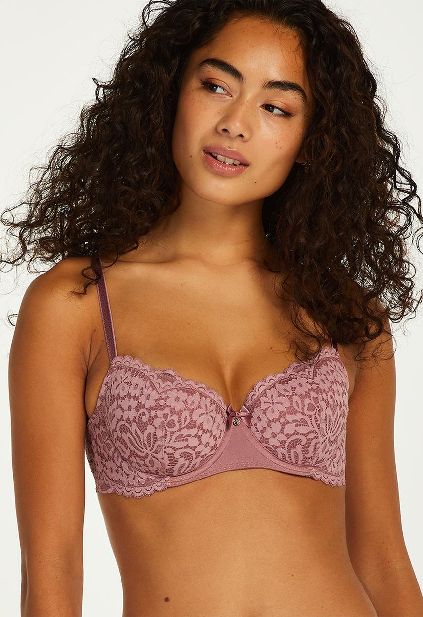 Hunkemoller - Rose padded bra - purple