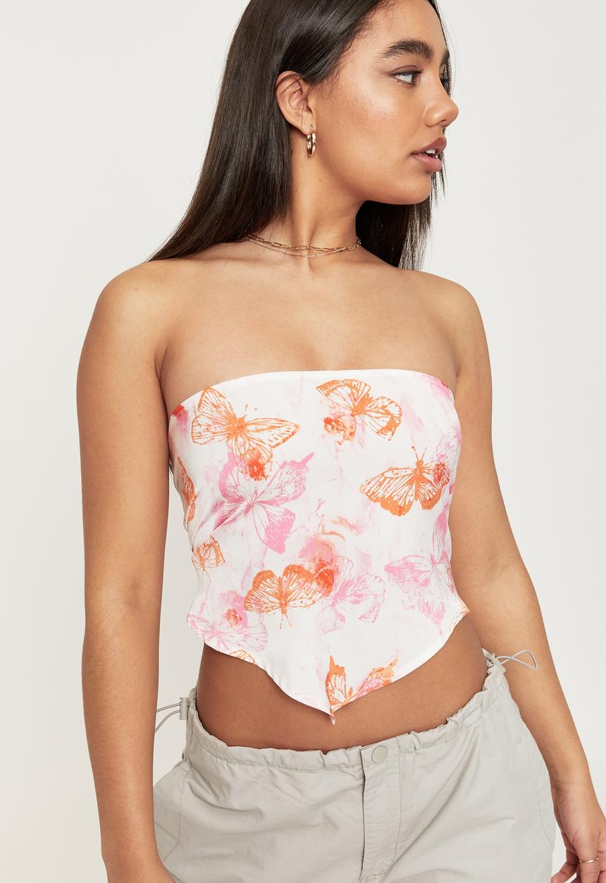 Supré  - Ines scarf top - christina butterfly bubblegum