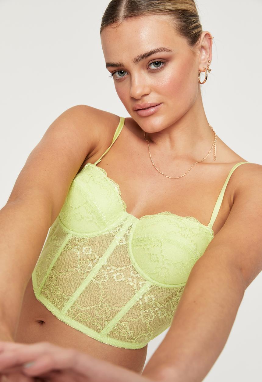 Supré  - Kate lace corset - lime light