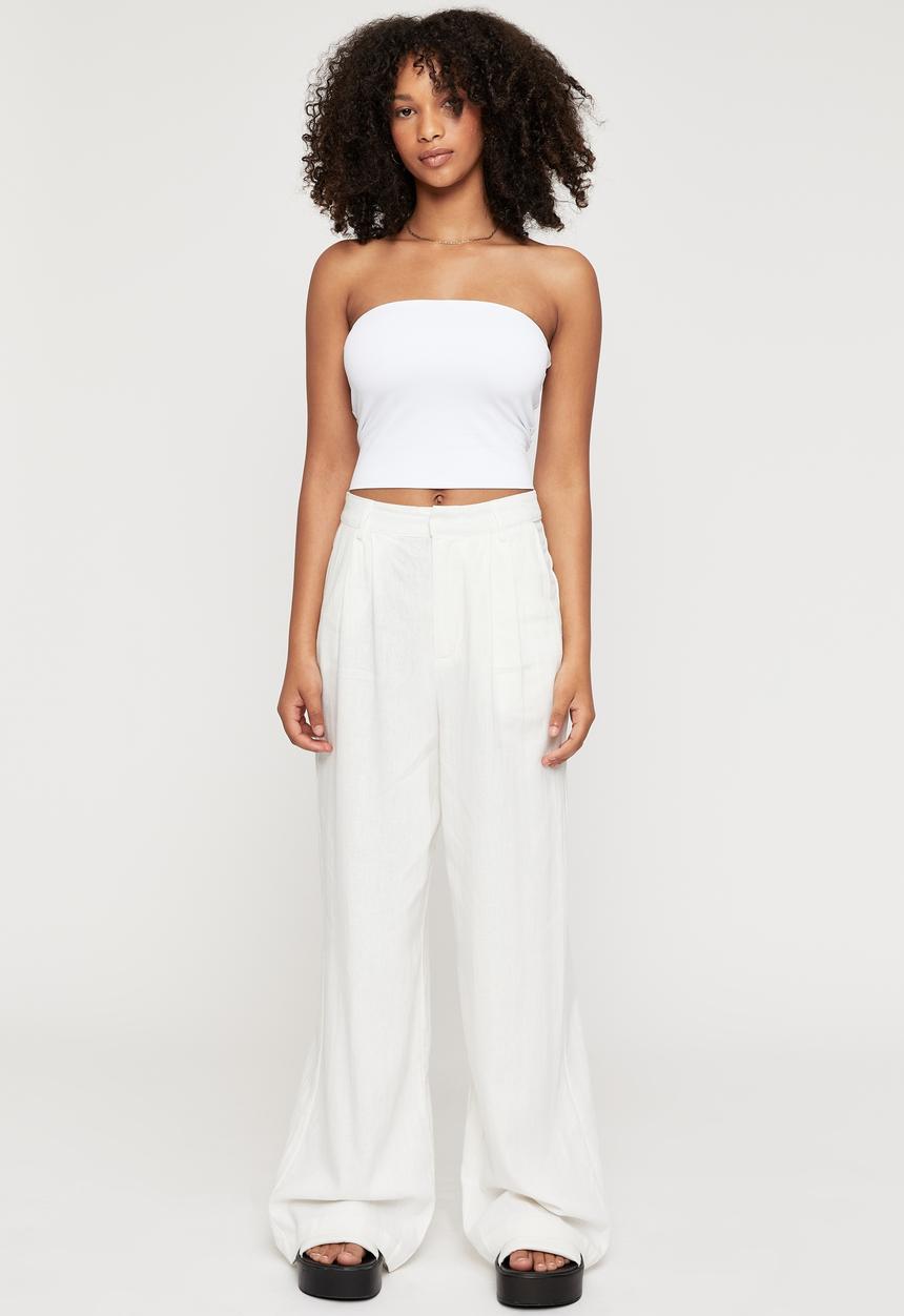 Supré  - Kendall wide leg pant - white
